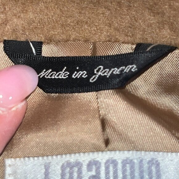 WOMEN'S 80s SANYO for I. MAGNIN 100% CAMEL HAIR BLAZER JACKET MADE IN JAPAN - 12 - Picture 9 of 11